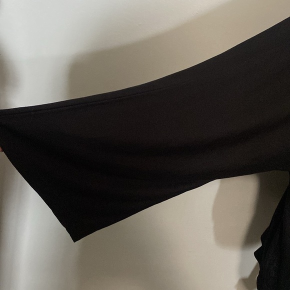 VENUS Lascana Women’s Black V-Neck Blouse Wide Sleeve Banded Bottom Sz XL NWOT - Picture 5 of 10